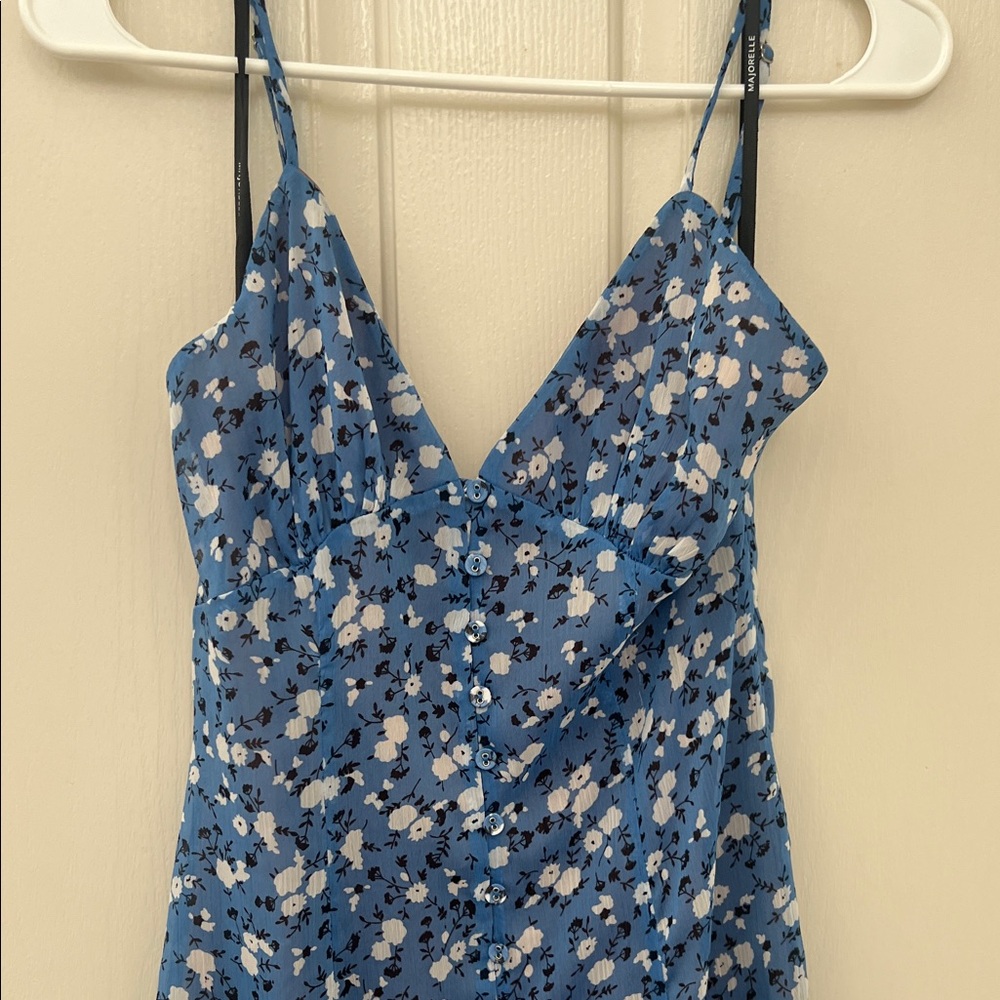 MAJORELLE Blue Floral Camisole Dress